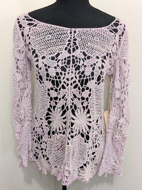 Sunday In Brooklyn Crochet Hippie Festival Beach Coastal Fairy Romantic Top M